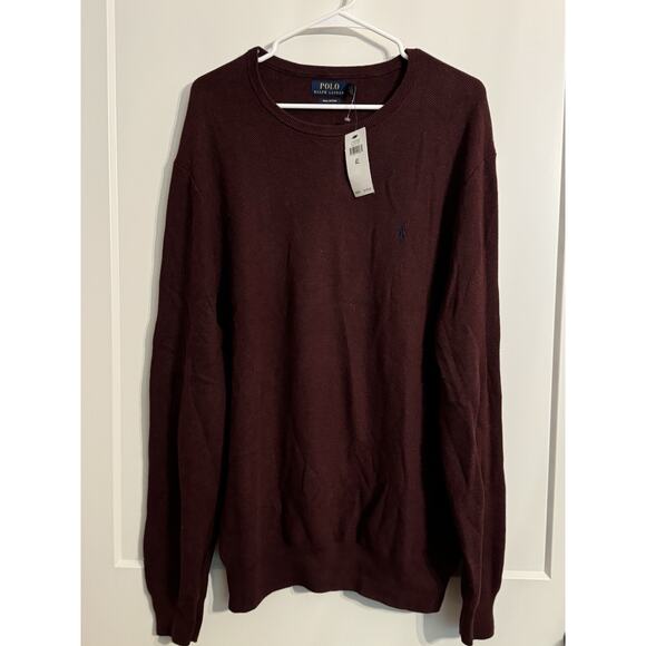 Ralph Lauren Other - Polo Ralph Lauren Men’s Long Sleeve Sweater XL Burgandy NWT